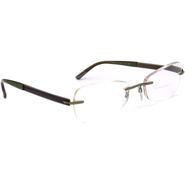 Silhouette Eyeglasses 7779 40 6058 Titan Green/Purple Rimless Frame Austria 50[]17 135