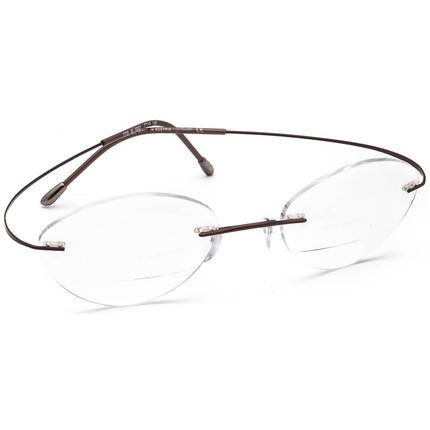 Silhouette Women's Eyeglasses 7799 40 6062 Titan Brown Rimless Frame Austria 52[]19 140