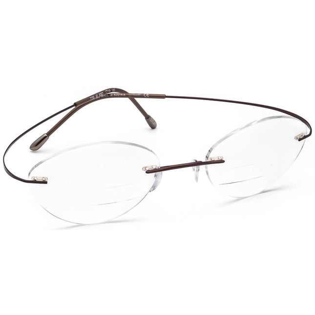 Silhouette Women's Eyeglasses 7799 40 6062 Titan Brown Rimless Frame Austria 52[]19 140