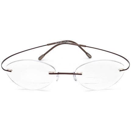 Silhouette Women's Eyeglasses 7799 40 6062 Titan Brown Rimless Frame Austria 52[]19 140
