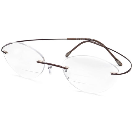 Silhouette Women's Eyeglasses 7799 40 6062 Titan Brown Rimless Frame Austria 52[]19 140