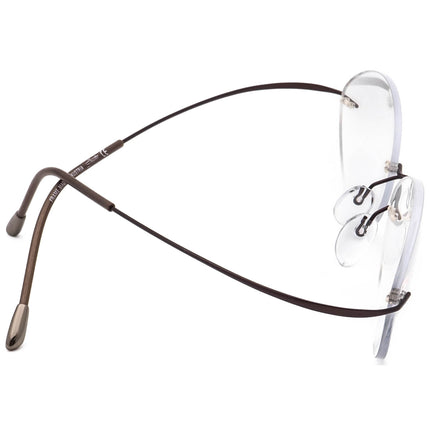 Silhouette Women's Eyeglasses 7799 40 6062 Titan Brown Rimless Frame Austria 52[]19 140