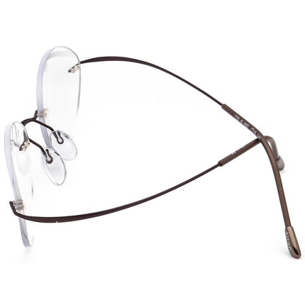 Silhouette Women's Eyeglasses 7799 40 6062 Titan Brown Rimless Frame Austria 52[]19 140
