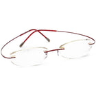 Silhouette Women's Eyeglasses 7799 40 6066 Titan Burgundy Rimless Frame Austria 51[]17 140