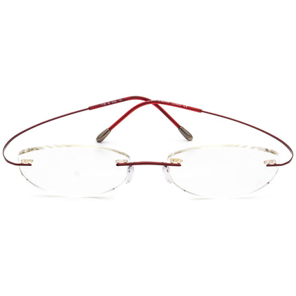 Silhouette Women's Eyeglasses 7799 40 6066 Titan Burgundy Rimless Frame Austria 51[]17 140