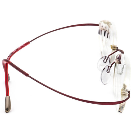 Silhouette Women's Eyeglasses 7799 40 6066 Titan Burgundy Rimless Frame Austria 51[]17 140