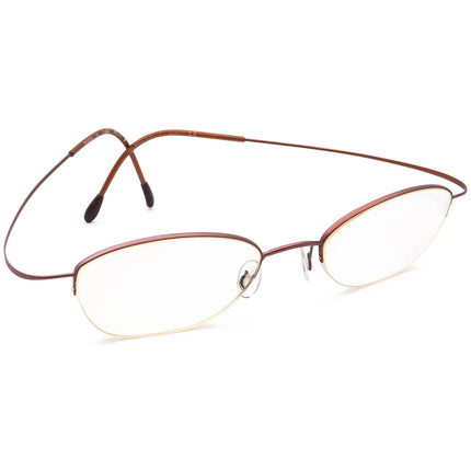 Silhouette Women's Eyeglasses M 6549 /40 V 6052 Titan Brown Half Rim Frame Austria 48[]19 145