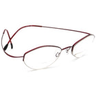 Silhouette Women's Eyeglasses M 6555 V 6053 Red Half Rim Metal Frame Austria 48[]20 145