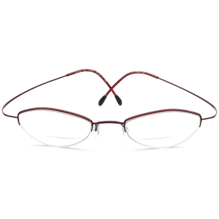 Silhouette Women's Eyeglasses M 6555 V 6053 Red Half Rim Metal Frame Austria 48[]20 145