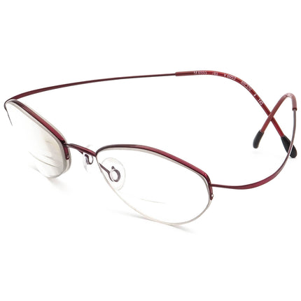 Silhouette Women's Eyeglasses M 6555 V 6053 Red Half Rim Metal Frame Austria 48[]20 145