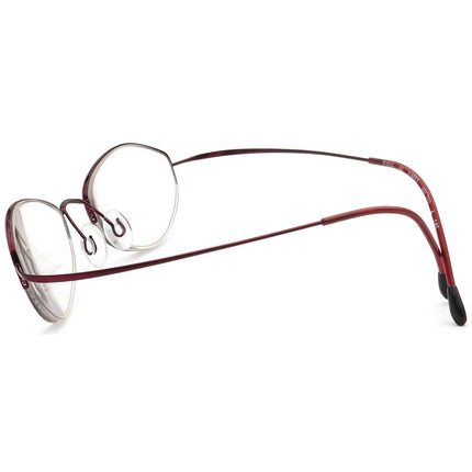 Silhouette Women's Eyeglasses M 6555 V 6053 Red Half Rim Metal Frame Austria 48[]20 145