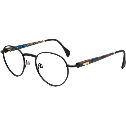 Silhouette Eyeglasses M 7196 /43 V 6058 Matte Black/Brown&Blue Round Frame Austria 48[]21 140