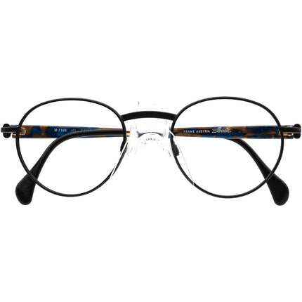 Silhouette Eyeglasses M 7196 /43 V 6058 Matte Black/Brown&Blue Round Frame Austria 48[]21 140