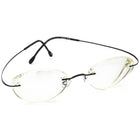 Silhouette Women's M 7395 /50 6074 Polished Black Rimless Frame Austria 48[]19 135