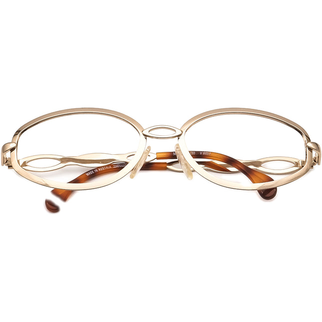 Silhouette Women's Sunglasses M 8056 /30 V 6051 Gold Oval Metal Austria 54 mm