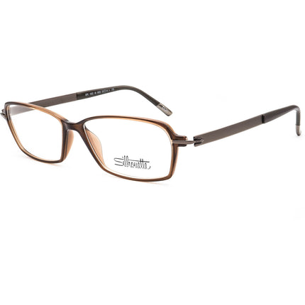 Silhouette Eyeglasses SPX 1552 40 6052 Titan Brown Rectangular Frame 53[]14 135