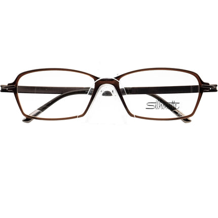 Silhouette Eyeglasses SPX 1552 40 6052 Titan Brown Rectangular Frame 53[]14 135