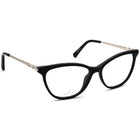 Swarovski Women's Eyeglasses SK5249-H 001 Black/Silver Rhinestones Cat Eye Frame 53[]15 140