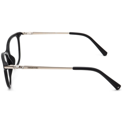 Swarovski Women's Eyeglasses SK5249-H 001 Black/Silver Rhinestones Cat Eye Frame 53[]15 140