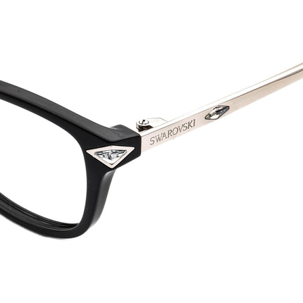 Swarovski Women's Eyeglasses SK 5293-D 001 Black/Silver Rhinestones B-Shape Frame 52[]16 140