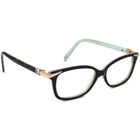 Tiffany & Co. Women's Eyeglasses TF2060-A 8002 Dark Tortoise on Tiffany Blue Rhinestones Rectangular Frame Italy 54[]15 135