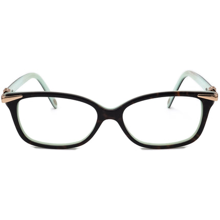 Tiffany & Co. Women's Eyeglasses TF2060-A 8002 Dark Tortoise on Tiffany Blue Rhinestones Rectangular Frame Italy 54[]15 135