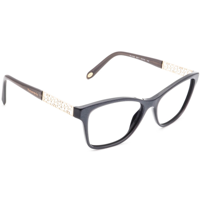Tiffany & Co. Women's Eyeglasses TF 2130 8211 Pearl Gray Rectangular Frame Italy 54[]16 140