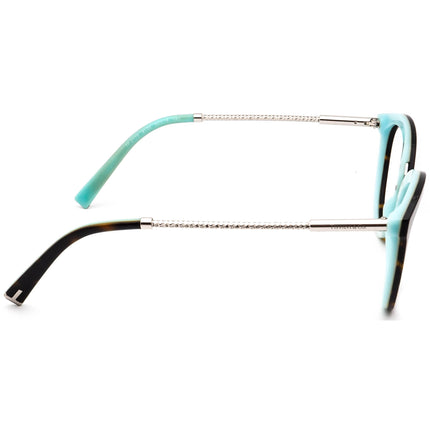 Tiffany & Co. Women's Eyeglasses TF 2173 8134 Dark Havana on Blue/Silver Butterfly Frame Italy 53[]18 140