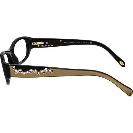 Tiffany & Co. Women's Eyeglasses TY 2012-B 8001 Black/Gold Rhinestones B-Shape Frame 51[]16 130