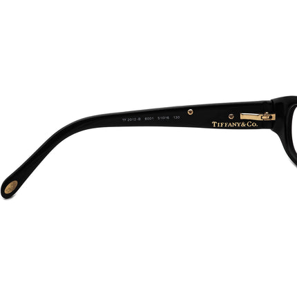 Tiffany & Co. Women's Eyeglasses TY 2012-B 8001 Black/Gold Rhinestones B-Shape Frame 51[]16 130