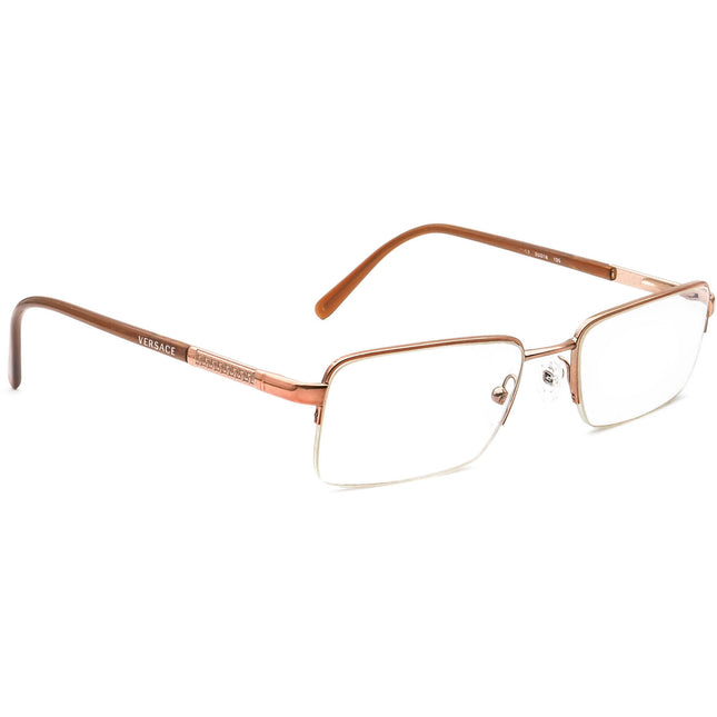 Versace Women's Eyeglasses MOD. 1066 1053 Brown Half Rim Frame Italy 50[]18 135