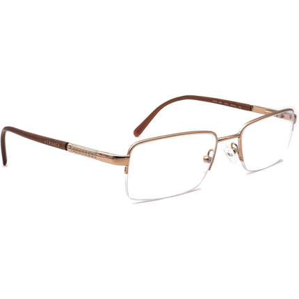 Versace Women's Eyeglasses MOD. 1066 1053 Gold/Brown Half Rim Frame Italy 50[]18 135