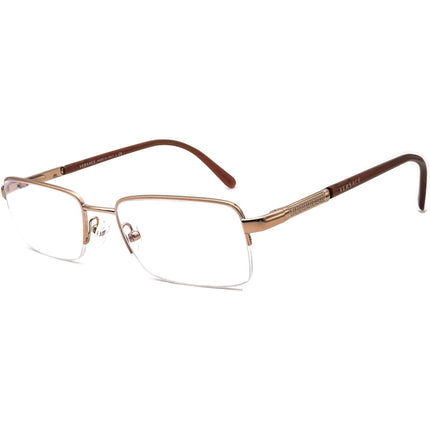 Versace Women's Eyeglasses MOD. 1066 1053 Gold/Brown Half Rim Frame Italy 50[]18 135