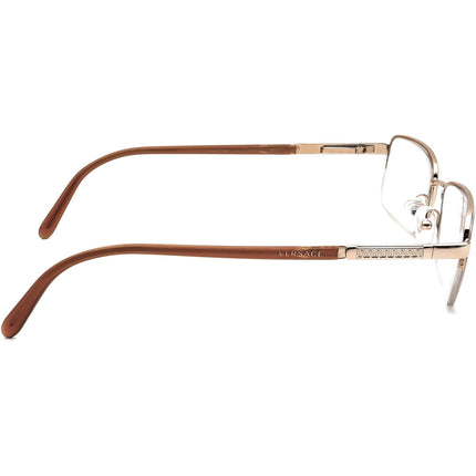 Versace Women's Eyeglasses MOD. 1066 1053 Brown Half Rim Frame Italy 50[]18 135