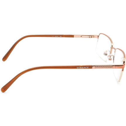 Versace Women's Eyeglasses MOD. 1066 1053 Brown Half Rim Frame Italy 50[]18 135