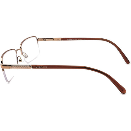 Versace Women's Eyeglasses MOD. 1066 1053 Gold/Brown Half Rim Frame Italy 50[]18 135