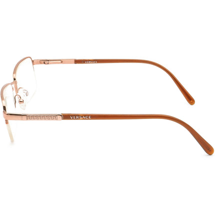 Versace Women's Eyeglasses MOD. 1066 1053 Brown Half Rim Frame Italy 50[]18 135