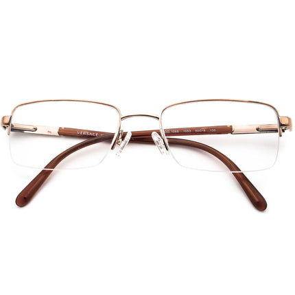 Versace Women's Eyeglasses MOD. 1066 1053 Brown Half Rim Frame Italy 50[]18 135