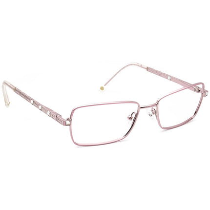 Versace Women's Eyeglasses MOD. 1150-B 1056 Light Pink Rhinestones Rectangular Metal Frame Italy 51[]16 135