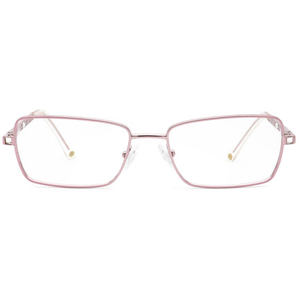 Versace Women's Eyeglasses MOD. 1150-B 1056 Light Pink Rhinestones Rectangular Metal Frame Italy 51[]16 135