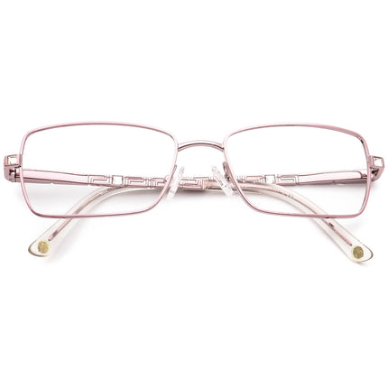 Versace Women's Eyeglasses MOD. 1150-B 1056 Light Pink Rhinestones Rectangular Metal Frame Italy 51[]16 135