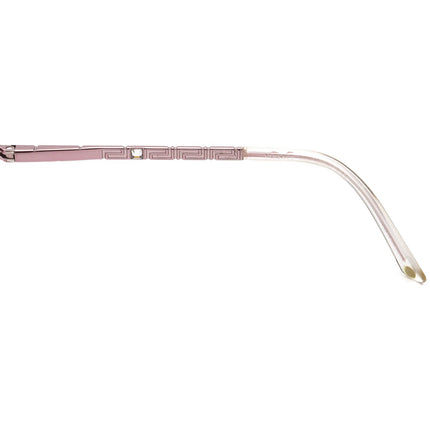 Versace Women's Eyeglasses MOD. 1150-B 1056 Light Pink Rhinestones Rectangular Metal Frame Italy 51[]16 135