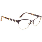 Versace Women's Eyeglasses MOD. 1233-Q 1344 Brown&Gold/Tortoise Browline Frame Italy 53[]17 140