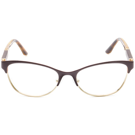 Versace Women's Eyeglasses MOD. 1233-Q 1344 Brown&Gold/Tortoise Browline Frame Italy 53[]17 140