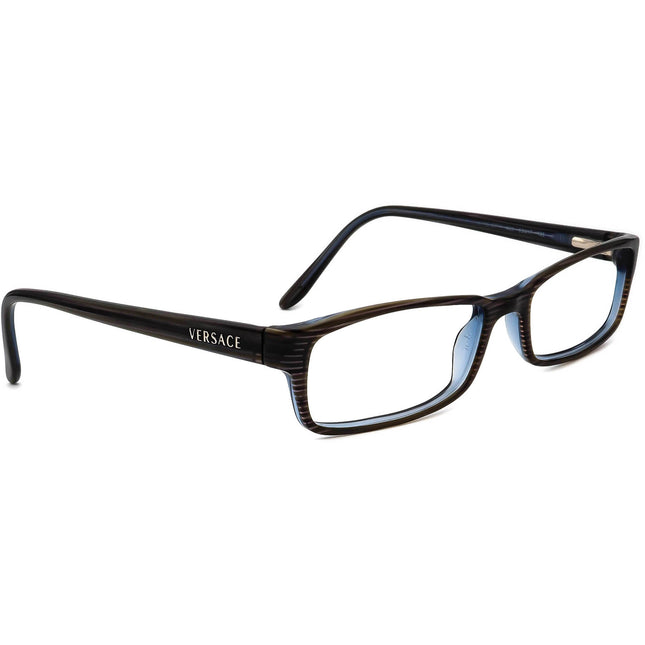 Versace Eyeglasses MOD. 3071 460 Striped Brown on Blue Rectangular Frame Italy 53[]17 135