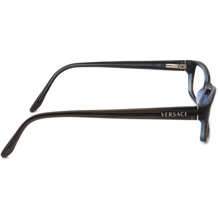 Versace Eyeglasses MOD. 3071 460 Striped Brown on Blue Rectangular Frame Italy 53[]17 135