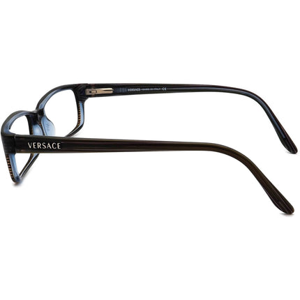 Versace Eyeglasses MOD. 3071 460 Striped Brown on Blue Rectangular Frame Italy 53[]17 135