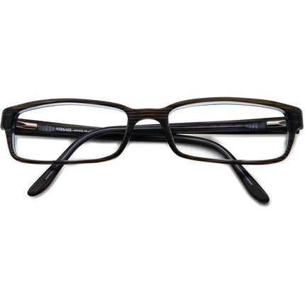 Versace Eyeglasses MOD. 3071 460 Striped Brown on Blue Rectangular Frame Italy 53[]17 135