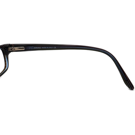 Versace Eyeglasses MOD. 3071 460 Striped Brown on Blue Rectangular Frame Italy 53[]17 135