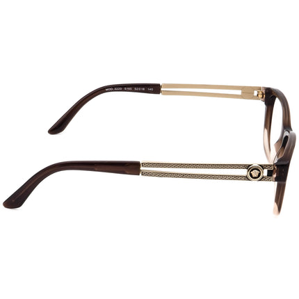 Versace Women's Eyeglasses MOD.3220 5165 Brown Gradient/Gold Semi Cat Eye Frame Italy 52[]16 140